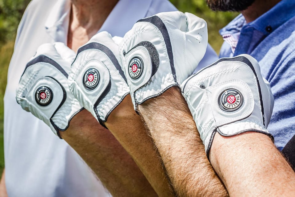 4 golf gloves with removable logo